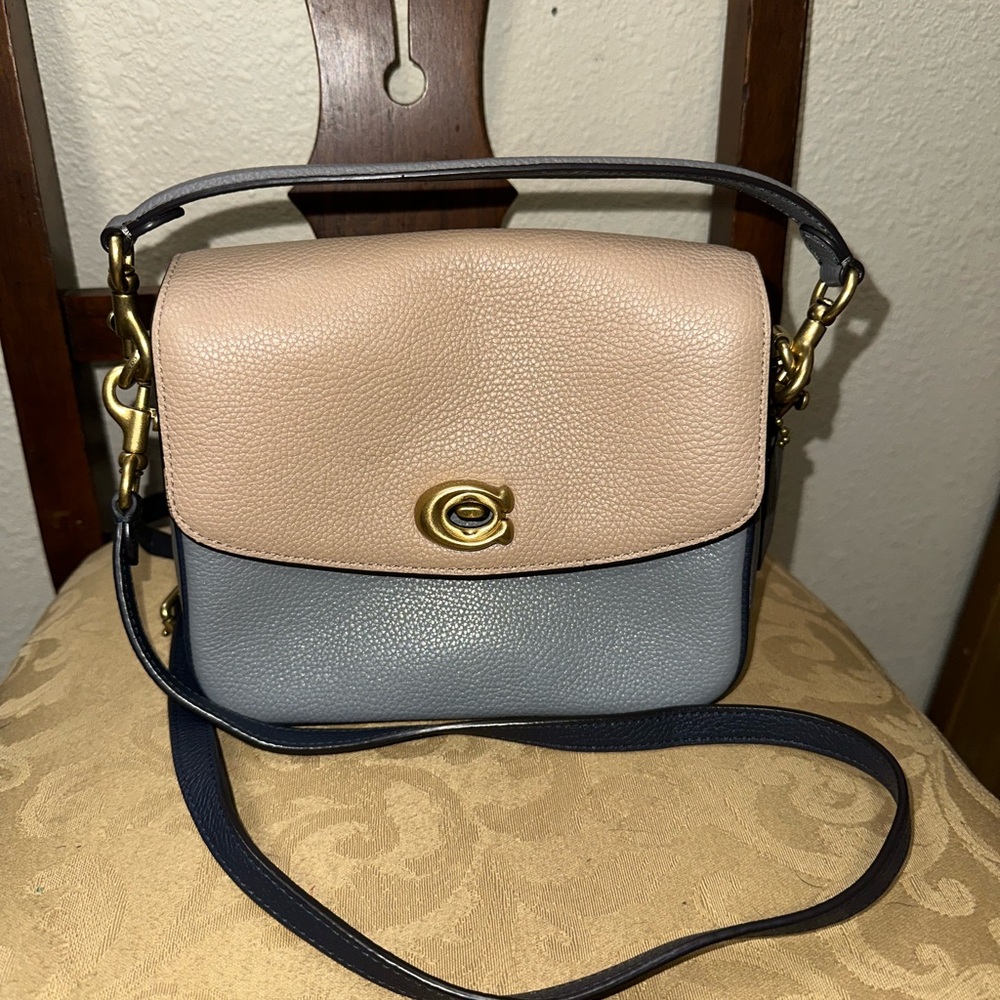 Coach Cassie Two-Tone Leather Crossbody Bag